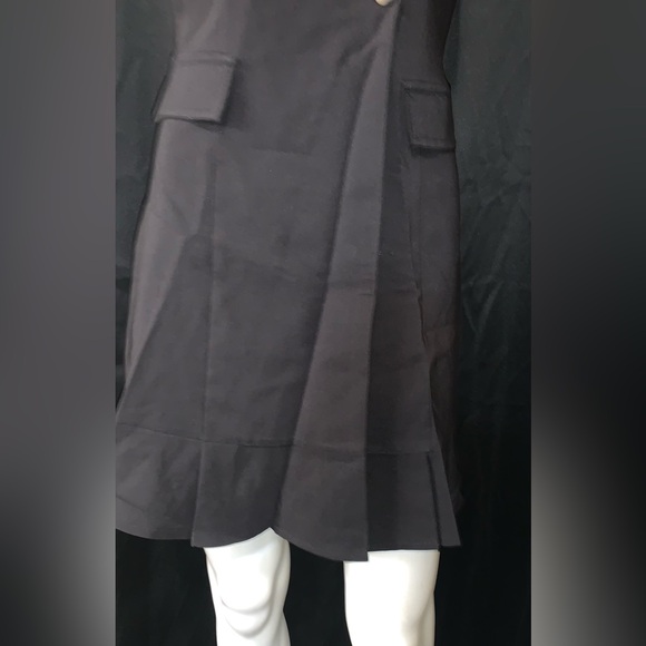 NWT Women’s Blazer Work Dress V Neck Ruffle A Line Slim Sleeveless Dress - Picture 5 of 9